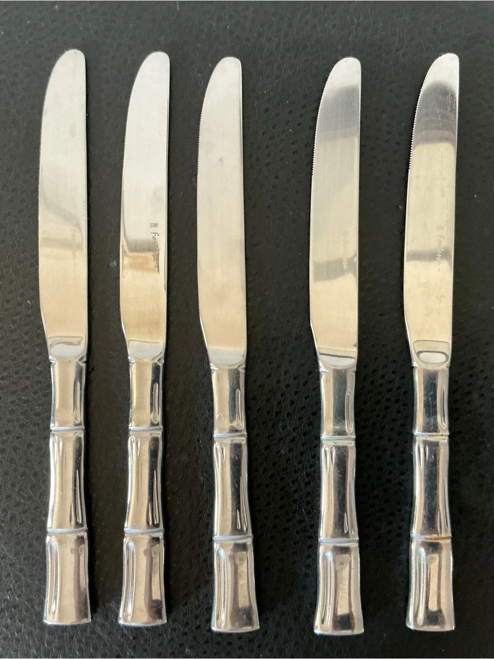 Fortessa Flatware Bamboo Table Salad Fork Table Knife Coffee Spoon Mix Lot of 21